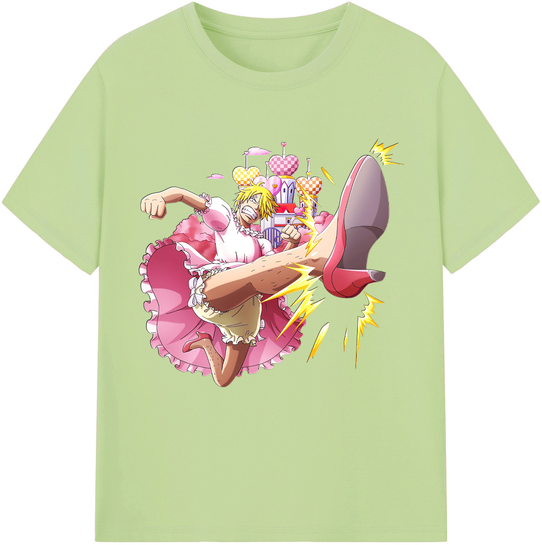 ワンピース サンジ ONE PIECE Sanji 綿100％半袖Tシャツ（フロントプリント）